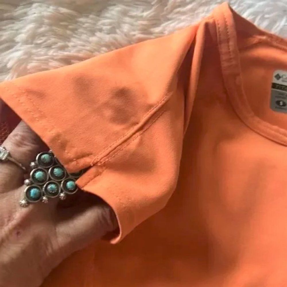 Columbia Titanium Activewear Tangerine Cap Sleeve Top W/Pocket S - Picture 9 of 11
